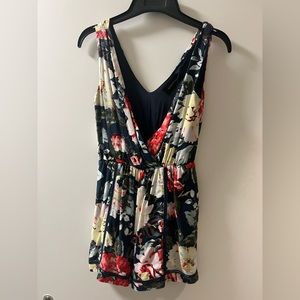 Mink Pink Navy Floral Romper